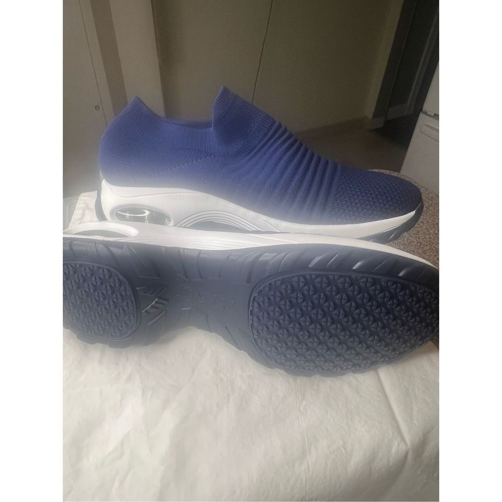 OSTQ Blue White Slip on Tennis Shoe Fits Like A Glove./Brand New - Picture 8 of 11